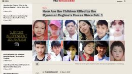 Immer mehr Kinder sterben bei den Protesten in Myanmar. Irrawaddy, screenshot 1.4.2021