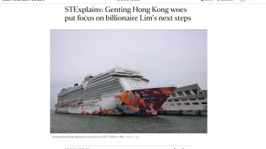 The Straits Times. 19. Januar 2022. Screenshot.